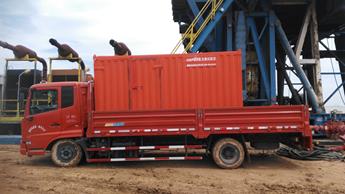 中國石油渤海鉆探天然氣井口完井試壓現(xiàn)場